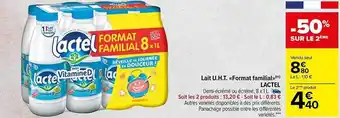 Carrefour Market Lait u.h.t. «format familial» lactel offre