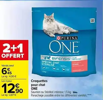 Carrefour Market Croquettes pour chat one offre