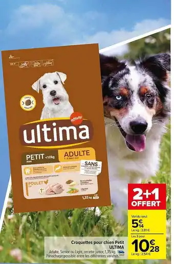 Carrefour Market Croquettes pour chien petit ultima offre