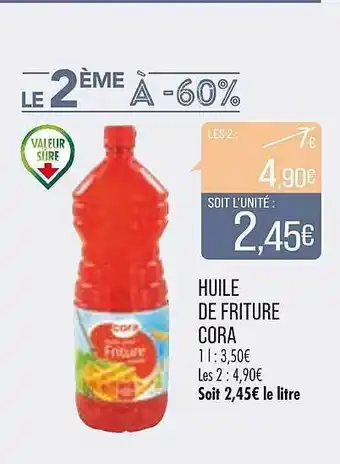 Match Huile de friture cora offre