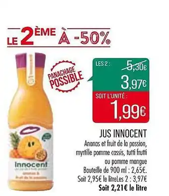Match Jus innocent offre