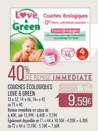 Match Couches écologiques love & green offre