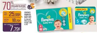 Match Couches pampers baby dry offre