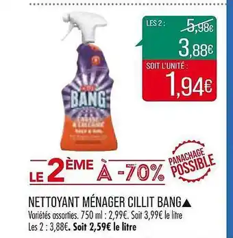 Match Nettoyant ménager cillit bang offre