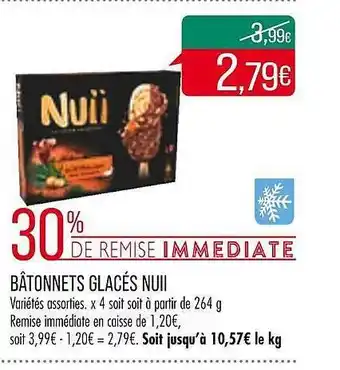 Match Bâtonnets glacés nuii offre