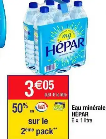 Cora x Carrefour Eau minérale hépar offre