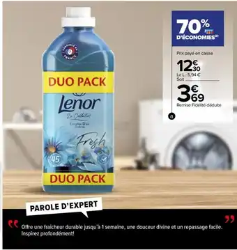 Carrefour Assouplissant "La Collection" Duo Pack Lenor offre