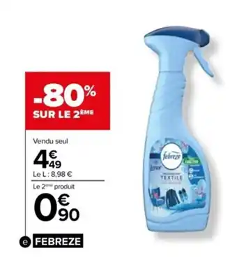 Carrefour Désodorisant textile Febreze offre