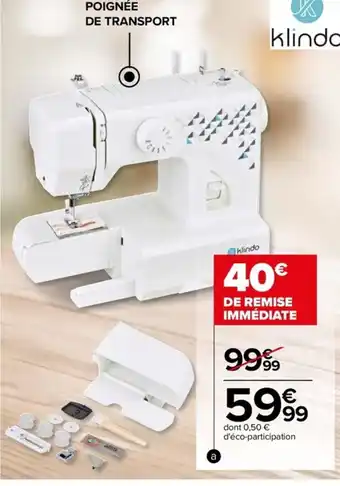 Carrefour Machine à coudre offre