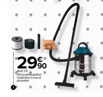 Carrefour Aspirateur eau et poussière 15 L offre