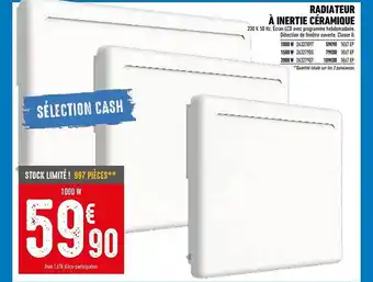 Brico Cash Radiateur à inertie céramique offre