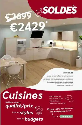 Meubles Crack Cuisine base offre