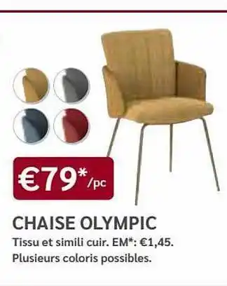 Meubles Crack Chaise olympic offre