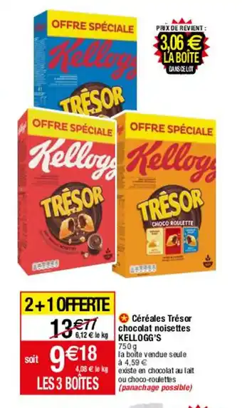 Migros Céréales Tresor Chocolat Noisettes Kellogg's offre