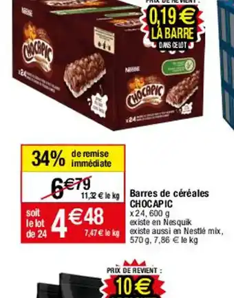 Migros Barres de Céréales Chocapic offre