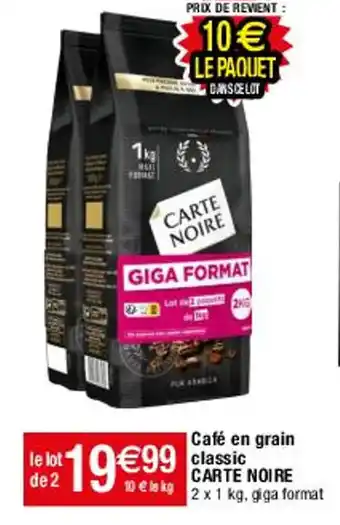 Migros Cafe En Grain Classic Carte Noire offre