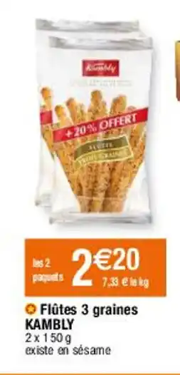 Migros Flutes 3 Graines Kambly offre