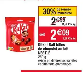 Cora x Carrefour Kitkat Ball Billes De Chocolat Au Lait Nestlé offre
