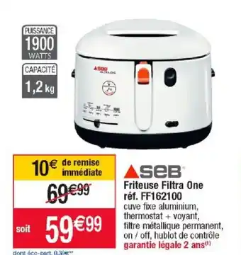 Cora x Carrefour Friteuse Filtra One Ref. Ff162100 offre
