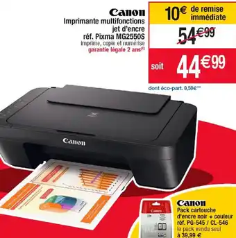 Cora x Carrefour Imprimante Multifonctions Jet D;Encre Réf. Pixma MG2550S offre
