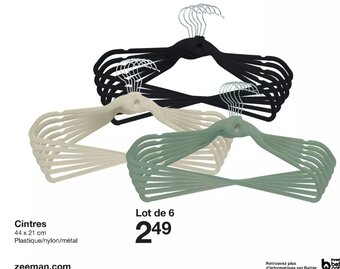 Zeeman Cintres offre
