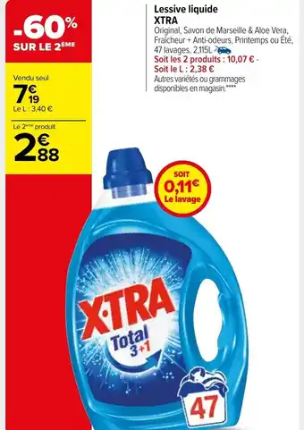 Carrefour Market Lessive Liquide Xtra offre