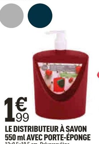 Centrakor Le Distributeur A Savon 550 ml Avec Porte-Eponge offre