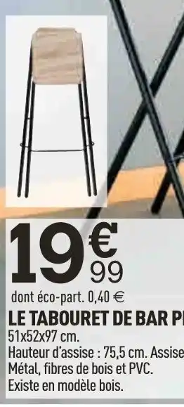 Centrakor Le Tabouret De Bar Pliable offre