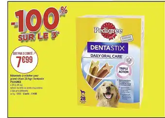 Bâtonnets à mâcher pour grand chien 25 kg+ dentastix pedigree