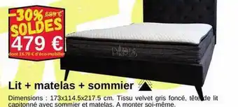 KREABEL Lit + matelas + sommier offre