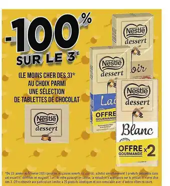 Tablettes de chocolat