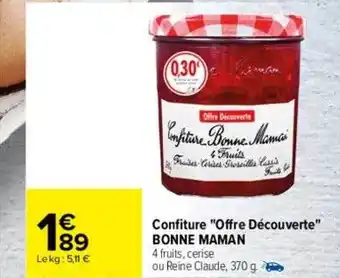 Carrefour Confiture offre