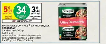 Intermarché Contact Ratatouille cuisinée à la provençale cassegrain offre