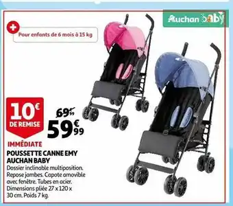 Auchan Poussette canne emy auchan baby offre