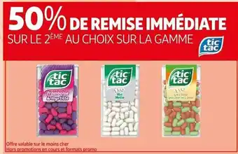 Auchan La gamme tic tac offre