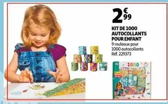 Auchan Kit de 1000 autocollants pour enfant offre