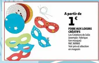Auchan Foire aux loisirs créatifs offre
