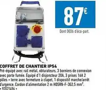 Brico Cash Coffret de chantier ip54 offre