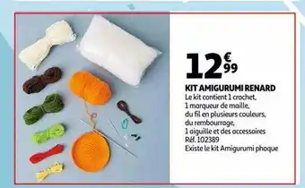 Auchan Kit amigurumi renard offre