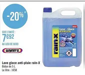 Casino Supermarchés Lave glace anti-pluie rain-x wynn's offre