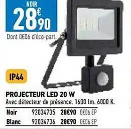 Brico Cash Projecteur led 20 w offre