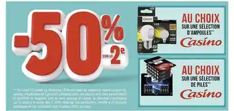 Casino Supermarchés Ampoules casino, piles casino offre