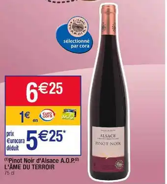 Pinot noir d'alsace a.o.p. l'âme du terroir