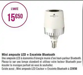 Mini ampoule led + enceinte bluetooth