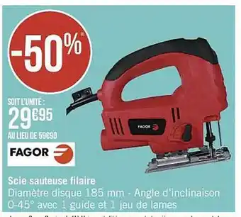 Scie sauteuse filaire fagor