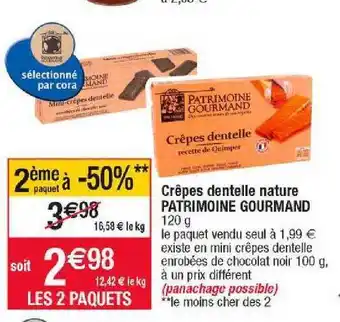 Cora x Carrefour Crêpes dentelle nature patrimoine gourmand offre