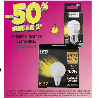 Casino Supermarchés Ampoules led casino offre
