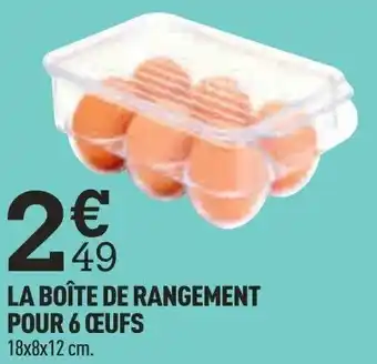 Centrakor La Boîte De Rangement pour 6 Œufs offre