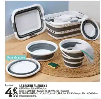 Centrakor La Bassine PLiable 6 L offre