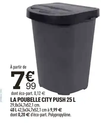 La Poubelle City Push 25 L